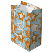 Gingerbread Sterren (Feestdagen) Cadeautas (Voorkant Gekanteld)