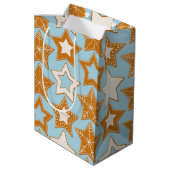 Gingerbread Sterren (Feestdagen) Cadeautas (Achterkant Gekanteld)