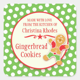 Gingerbread stickers voor koekjesruil of verkoop
