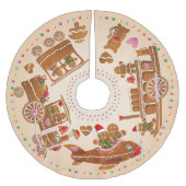 Gingerbread stoomtrein, stoomboot en vliegtuig kerstboom rok (Voorkant)