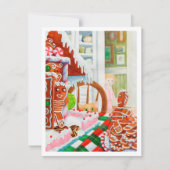 GINGERBREAD SURPRISE 4.25x5.5 Platte Kerstkaart (Voorkant)
