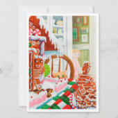 GINGERBREAD SURPRISE 5.5x7.5 Platte kerst Kaart (Voorkant)