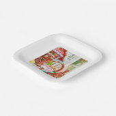 GINGERBREAD SURPRISE 7" vierkante papier Borden Papieren Bordje (Gebogen)