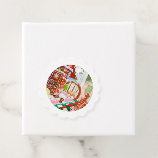 GINGERBREAD SURPRISE geschulpte Labels (In situ)