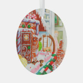 GINGERBREAD SURPRISE Glass Circle Ornament (Voorkant Rechts)