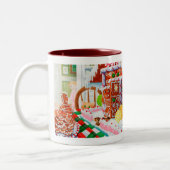 GINGERBREAD SURPRISE Maroon Two-Tone Mok (Links)