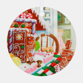 GINGERBREAD SURPRISE Metalen Cirkel Kerstbal Ornament (Achterkant)