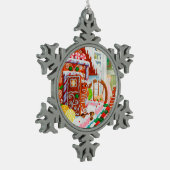 GINGERBREAD SURPRISE Pewter Snowflake Ornament (Links)