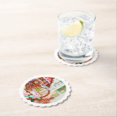 GINGERBREAD SURPRISE Scallop Rond Papier Onderzett Kartonnen Onderzetters (Insitu)