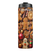 Gingerbread Sweet Holiday Cookie Wall Thermosbeker (Voorkant)