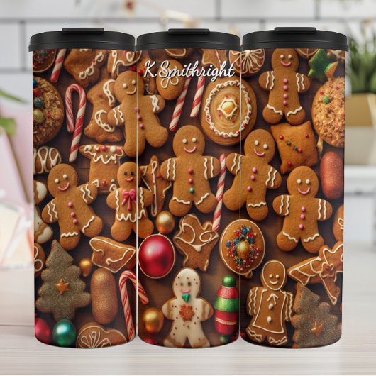 Gingerbread Sweet Holiday Cookie Wall Thermosbeker