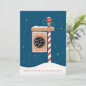 Gingerbread Te Koop Bord Realtor Feestdagenkaart (Staand voorkant)
