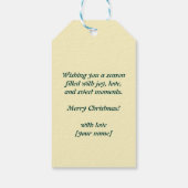 Gingerbread Tennis Grand Slam 🎾🎄aangepaste tekst Cadeaulabel (Achterkant)