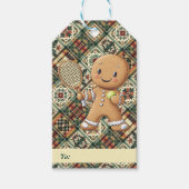 Gingerbread Tennis Grand Slam 🎾🎄aangepaste tekst Cadeaulabel (Voorkant)