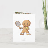 Gingerbread Tennis Grand Slam 🎾🎄aangepaste tekst Feestdagen Kaart (Achterkant)