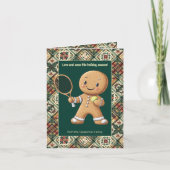 Gingerbread Tennis Grand Slam 🎾🎄aangepaste tekst Feestdagen Kaart (Voorkant)