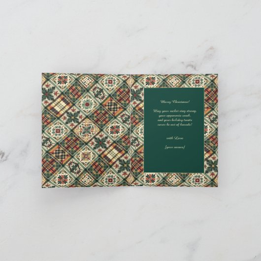 Gingerbread Tennis Grand Slam 🎾🎄aangepaste tekst Feestdagen Kaart (Binnen)