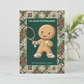 Gingerbread Tennis Grand Slam 🎾🎄aangepaste tekst Feestdagenkaart (Staand voorkant)