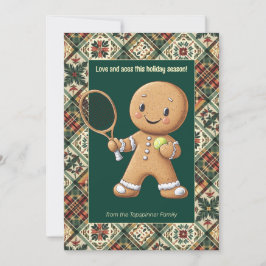 Gingerbread Tennis Grand Slam 🎾🎄aangepaste tekst Feestdagenkaart