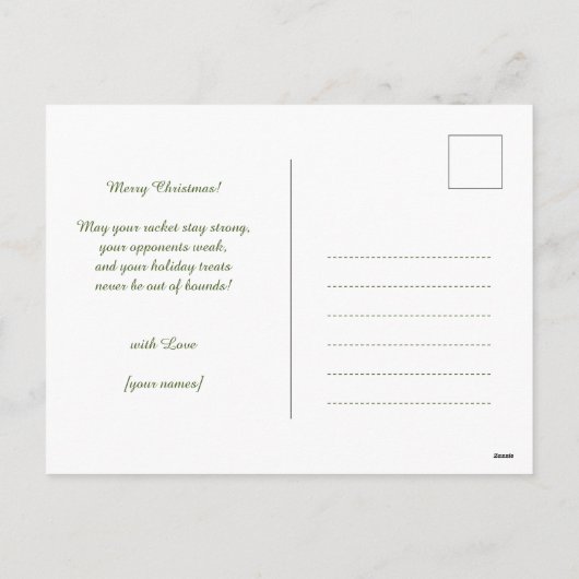 Gingerbread Tennis Grand Slam 🎾🎄aangepaste tekst Feestdagenkaart (Achterkant)
