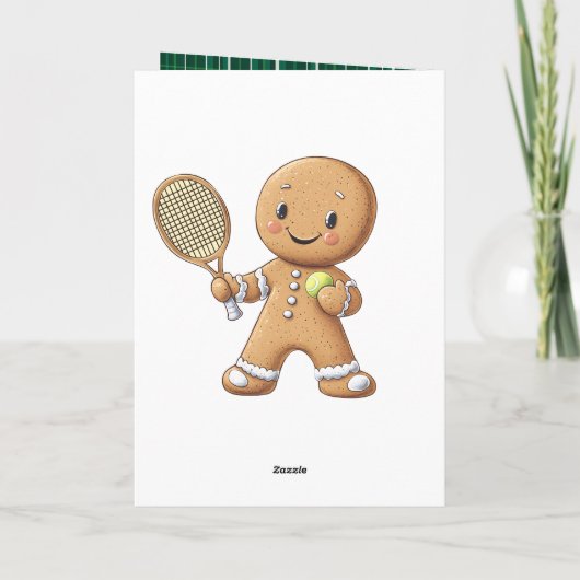 Gingerbread Tennis Grand Slam 🎾🎄aangepaste tekst Kaart (Achterkant)