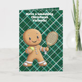 Gingerbread Tennis Grand Slam 🎾🎄aangepaste tekst Kaart (Voorkant)