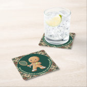 Gingerbread Tennis Grand Slam 🎾🎄aangepaste tekst Kartonnen Onderzetters (Insitu)