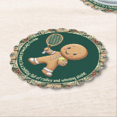 Gingerbread Tennis Grand Slam 🎾🎄aangepaste tekst Kartonnen Onderzetters (Gekanteld)