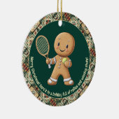 Gingerbread Tennis Grand Slam 🎾🎄aangepaste tekst Keramisch Ornament (Rechts)