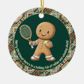 Gingerbread Tennis Grand Slam 🎾🎄aangepaste tekst Keramisch Ornament (Voorkant)