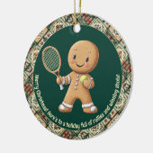 Gingerbread Tennis Grand Slam 🎾🎄aangepaste tekst Keramisch Ornament (Links)