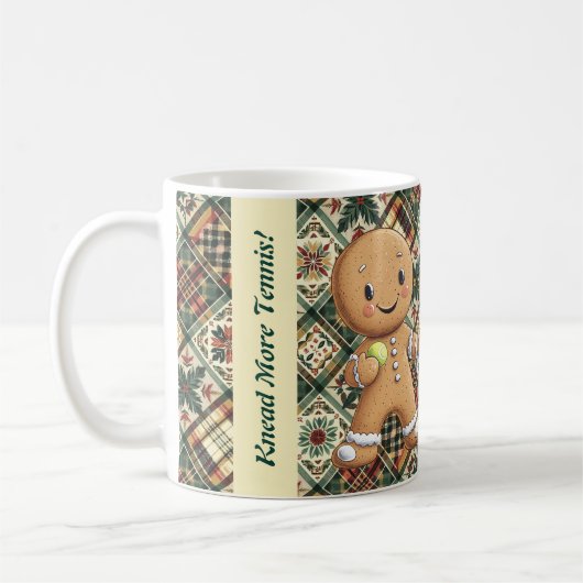 Gingerbread Tennis Grand Slam 🎾🎄aangepaste tekst Koffiemok (Links)