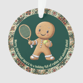 Gingerbread Tennis Grand Slam 🎾🎄aangepaste tekst Ornament
