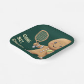 Gingerbread Tennis Grand Slam 🎾🎄aangepaste tekst Papieren Bordje (Gebogen)