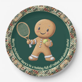 Gingerbread Tennis Grand Slam 🎾🎄aangepaste tekst Papieren Bordje