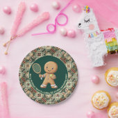 Gingerbread Tennis Grand Slam 🎾🎄aangepaste tekst Papieren Bordje (Feest)