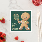 Gingerbread Tennis Grand Slam 🎾🎄aangepaste tekst Servet (Insitu)