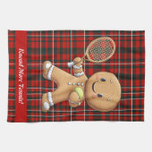 Gingerbread Tennis Grand Slam 🎾🎄aangepaste tekst Theedoek (Horizontaal)