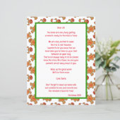 Gingerbread Thema Brief van de Kerstman (Staand voorkant)