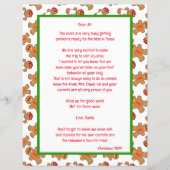 Gingerbread Thema Brief van de Kerstman (Voorkant)