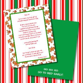 Gingerbread Thema Brief van de Kerstman