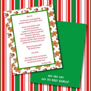 Gingerbread Thema Brief van de Kerstman