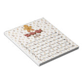 Gingerbread to-do lijst gepersonaliseerd notitieblok (Schuin)