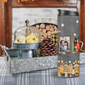 Gingerbread Town 5 Fotosjabloon Thermische Tumbler Thermosbeker
