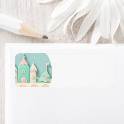 Gingerbread Town/Return-adreslabel Etiket (Insitu)