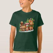 Gingerbread Train Holiday Boys T-shirt (Voorkant)