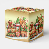 Gingerbread Train Holiday Gift Box Bedankdoosjes (Achterkant)