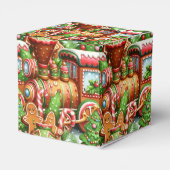 Gingerbread Train Holiday Gift Box Bedankdoosjes (Achterkant)
