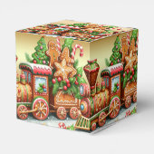 Gingerbread Train Holiday Gift Box Bedankdoosjes (Achterkant)