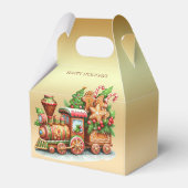Gingerbread Train Holiday Gift Box Bedankdoosjes (Achterkant)